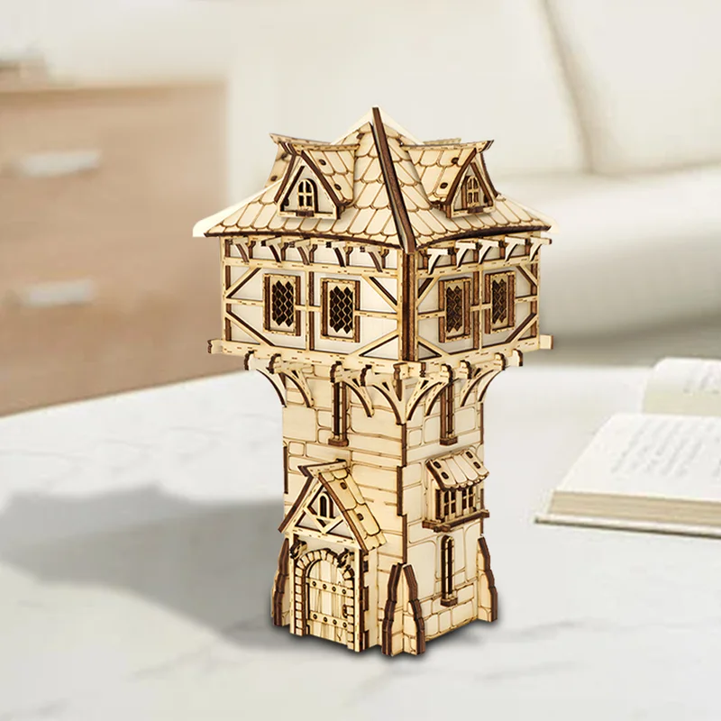Defense Tower - wood puzzle 3d architecture model