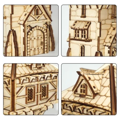 Defense Tower - wood puzzle 3d architecture model