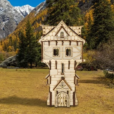 Defense Tower - wood puzzle 3d architecture model
