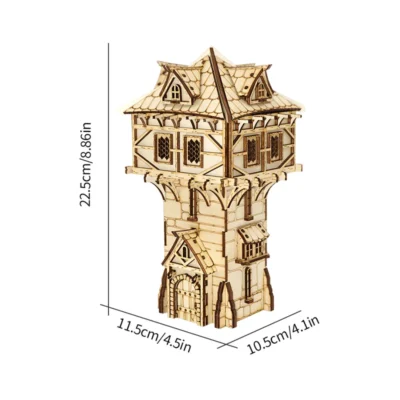 Defense Tower - wood puzzle 3d architecture model