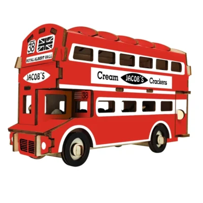Double Decker Bus - wood puzzles 3d vehicle model