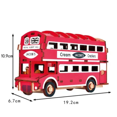Double Decker Bus - wood puzzles 3d vehicle model