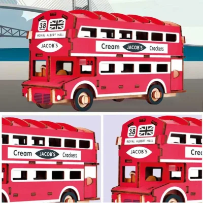 Double Decker Bus - wood puzzles 3d vehicle model