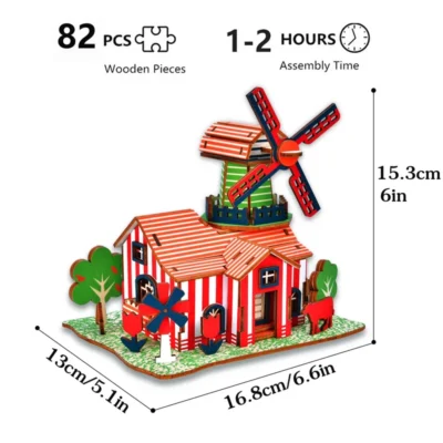 Dutch Farm - 3d farm puzzle architecture model