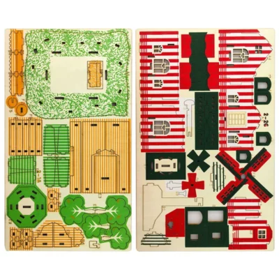 Dutch Farm - 3d farm puzzle architecture model