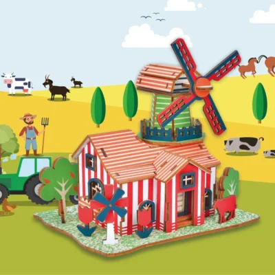Dutch Farm - 3d farm puzzle architecture model