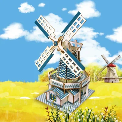 Dutch Windmill - best 3d wooden puzzles architecture model