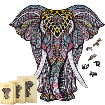 Elephant - 3d elephant puzzle animal model