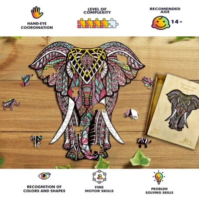 Elephant - 3d elephant puzzle animal model