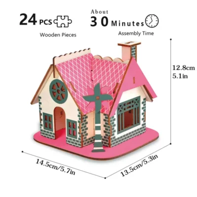 Ellie Cottage - 3d lighthouse puzzle architecture model