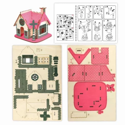 Ellie Cottage - 3d lighthouse puzzle architecture model