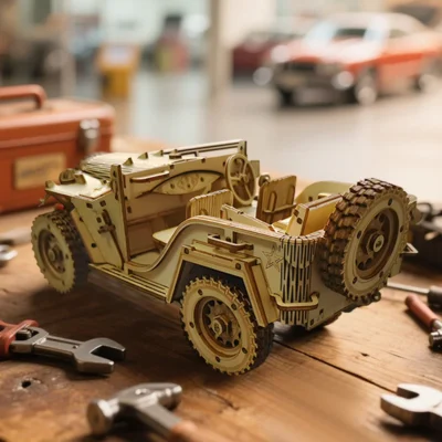 Field Jeep - puzzle 3d cars vehicle model