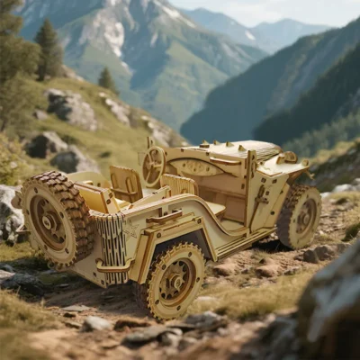 Field Jeep - puzzle 3d cars vehicle model