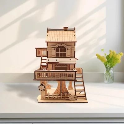 Forest Treehouse - 3d puzzles of buildings architecture model