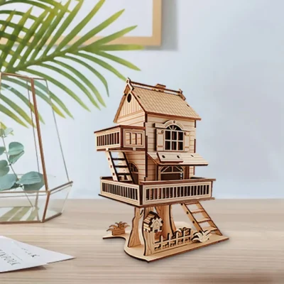 Forest Treehouse - 3d puzzles of buildings architecture model