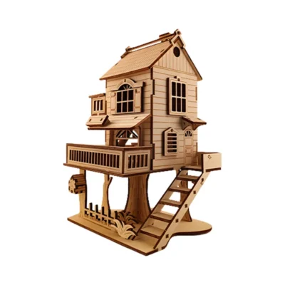 Forest Treehouse - 3d puzzles of buildings architecture model