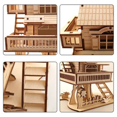 Forest Treehouse - 3d puzzles of buildings architecture model
