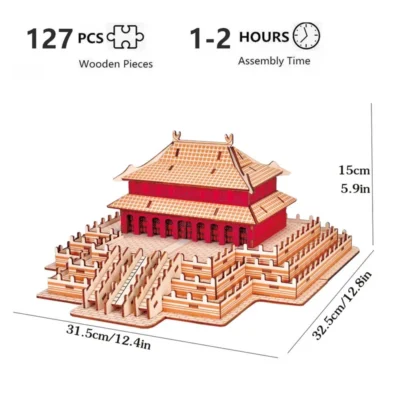 Hall of Supreme Harmony - 3d dog puzzle architecture model