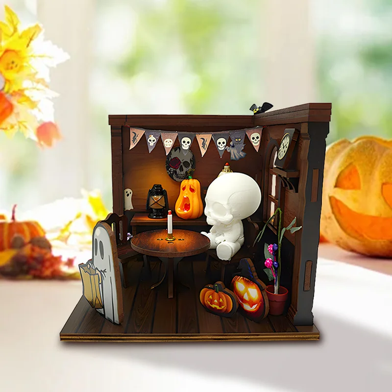 Halloween Box - 3d wooden puzzle holiday décor