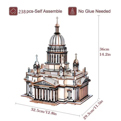 Isa Kiev Cathedral - wood 3d puzzles architecture model