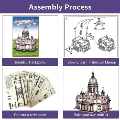 Isa Kiev Cathedral - wood 3d puzzles architecture model