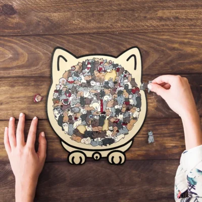 Kitten - 3d puzzle vase animal model