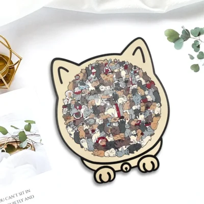 Kitten - 3d puzzle vase animal model