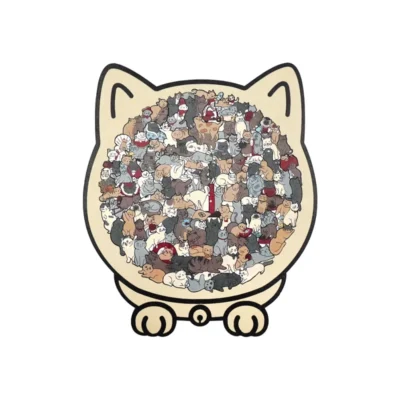 Kitten - 3d puzzle vase animal model