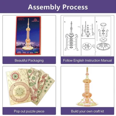 Little Oriental Pearl - 3d puzzle owl architecture model