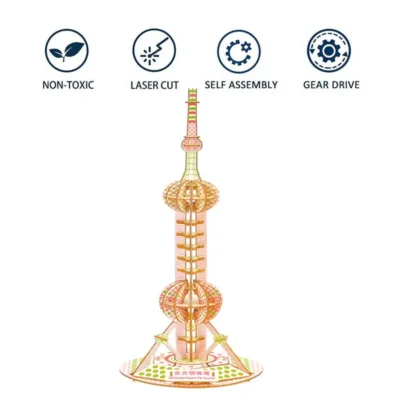 Little Oriental Pearl - 3d puzzle owl architecture model