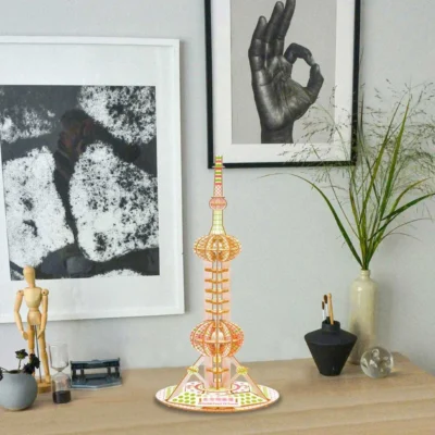 Little Oriental Pearl - 3d puzzle owl architecture model