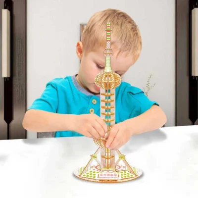 Little Oriental Pearl - 3d puzzle owl architecture model