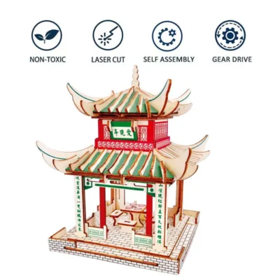 Love Night Pavilion - 3d wooden puzzle night light home decor