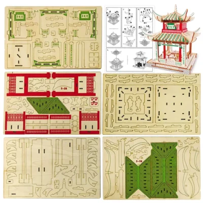 Love Night Pavilion - 3d wooden puzzle night light home decor