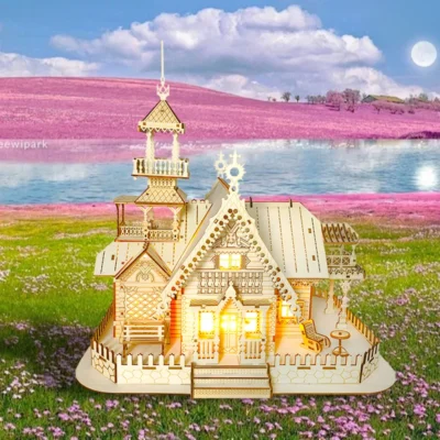 Meihua Villa - garden house puzzle 3d architecture model