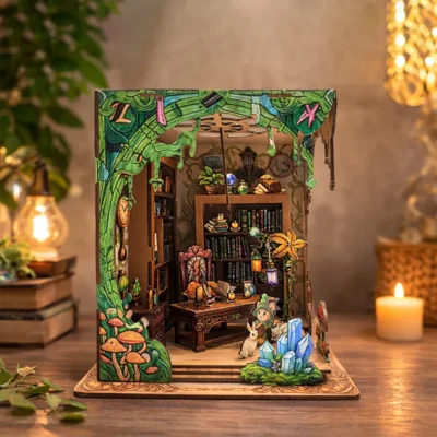 Milin Bookstore - 3d puzzle bookshop architecture model