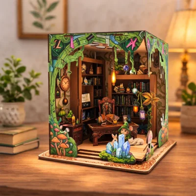 Milin Bookstore - 3d puzzle bookshop architecture model