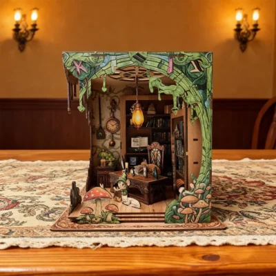 Milin Bookstore - 3d puzzle bookshop architecture model
