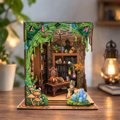Milin Bookstore - 3d puzzle bookshop architecture model