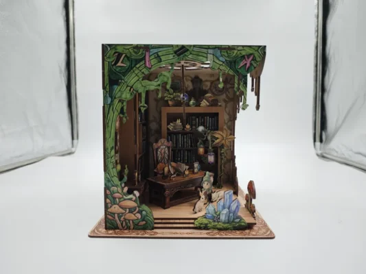 Milin Bookstore - 3d puzzle bookshop architecture model