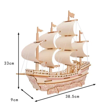 Ming Dynasty Ship - owl 3d wooden puzzle ship model