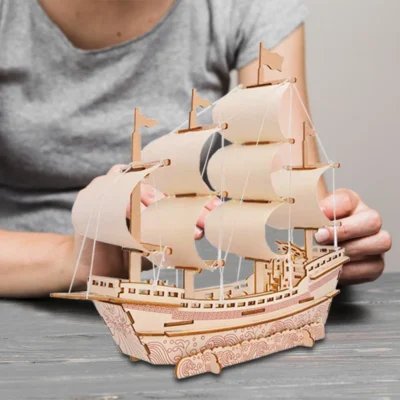 Ming Dynasty Ship - owl 3d wooden puzzle ship model