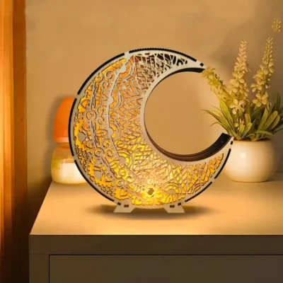 New Moon Lantern - 3d wooden puzzles gun home decor