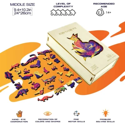 Nine Tailed Fox - 3d animal puzzles animal model