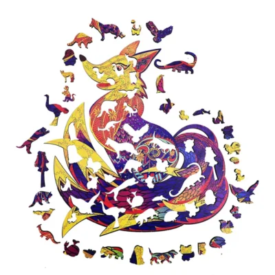 Nine Tailed Fox - 3d animal puzzles animal model