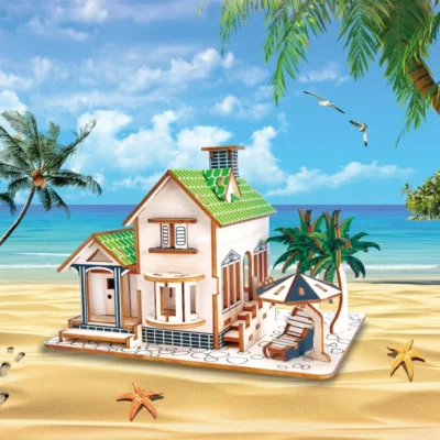 Ocean View Villa - 3d house puzzle architecture model