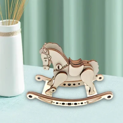 Rocking Horse - 3d wooden puzzle model animal model