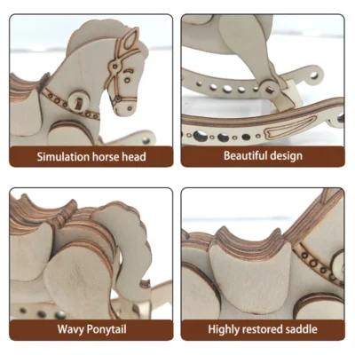 Rocking Horse - 3d wooden puzzle model animal model