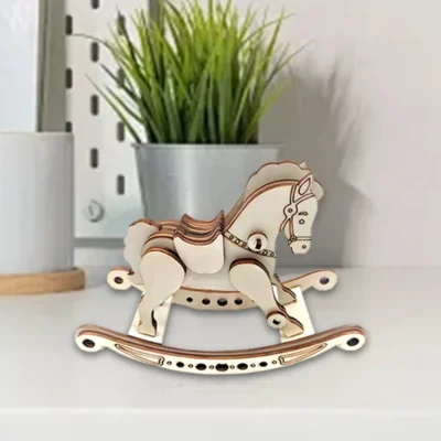 Rocking Horse - 3d wooden puzzle model animal model