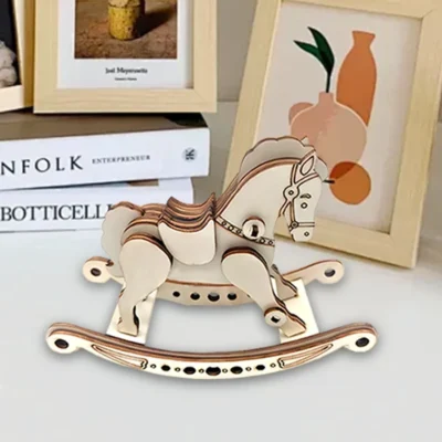 Rocking Horse - 3d wooden puzzle model animal model